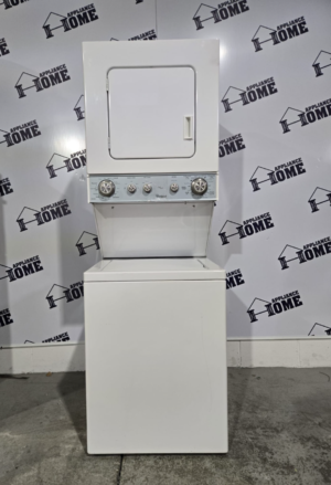 Whirlpool laundry center YWET4024EW0 24  Electric,  Washer and dryer stacker,  5 Washer Cycles, 1.7 cu ft Washer, 3 Temperature, 5 Dry Cycles,  3.4 cu ft  Dry, Used Refurbished.