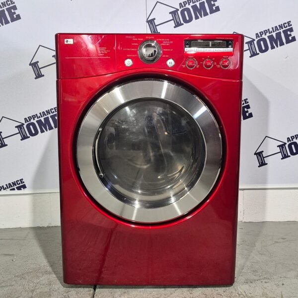 LG Dryer DLE2301R 27" stackable, front load, 9 Drying Cycles, 5 Temperature Levels, 7 Dry Options, Steel Drum, capacity 7.3 cu ft, cherry color used, refurbished