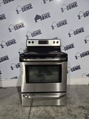 Frigidaire electric stove 30 CFEF3046LS, 5.3 cu ft, 4 elements, Self Clean, Storage Drawer, stainless steel, Refurbished.
