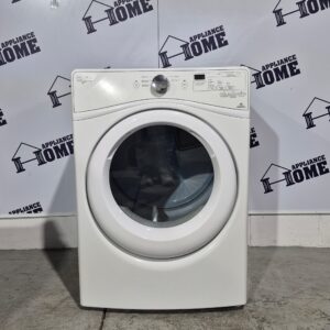 Dryer YWED75HEFW Whirlpool 27" stackable, 6 Cycles, 4 Temperatures, Moisture Sensing, Quad Baffle, Electric, 7.4 Capacity, Powder Coated Drum, white color, used refurbished.