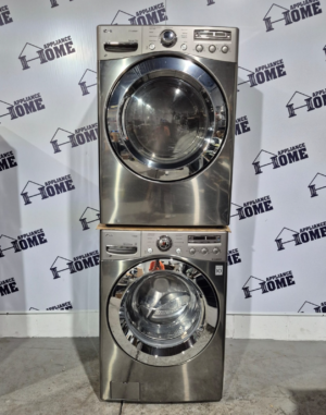 LG washer and dryer 27" DLEX3250V & WM2550HVCA, stackable, front load, stainless, Used with warranty, Refurbished.