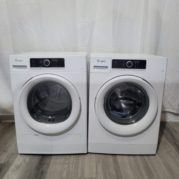 Used Whirlpool Washer Dryer WFW3090GW & YWHD5090GW 24" Refurbished