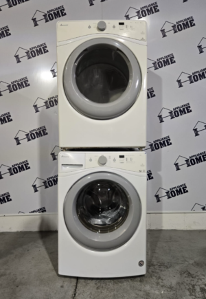 Amana washer Dryer 27 inch YNED5800DW & NFW5800DW Used refurbished, front loader, stackable, great quality.