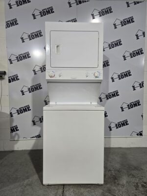 Frigidaire Washer Dryer 27″ MEX731CFS, Laundry Center, Washer, 2.7 cu ft Dryer 5.2 cu ft, Agitator, heavy duty, White, Used.