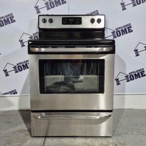 Frigidaire Stove 30" CFEF3048LS, Electric, glass top, 4 burners,  5.3 Cu. Ft. Self Clean, Expandable Element, Stainless steel  color, Used  Refurbished. Great  quality.