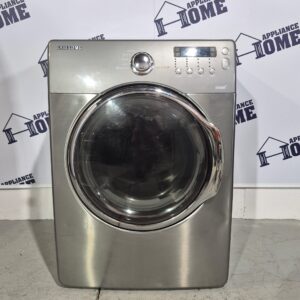 Samsung Electric dryer 27" DV350AEP, stackable, steam, front load, 5 temperatures, 13 cycles, Steel Drum, Stainless steel, Used Refurbished.