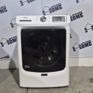 Maytag washer MHW6630HW 27" Front Load, stackable large capacity 5.5 cu  ft, 12 cycles, 4 Temperature, ENERGY STAR, Steam Clean, Water Heater, White color, used Refurbished.