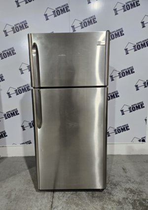 Frigidaire Refrigerator FFHT1821QS 30 Top Freezer, ENERGY STAR, Frost free,  18 cu. ft. Capacity, stainless steel  color, Used refurbished 