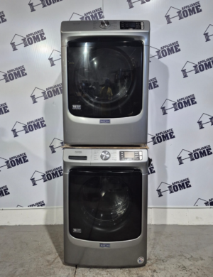Maytag Washer and Dryer 27" MHW6630HC & YMED6630HC front load stackable large capacity steam New model in Used condition Refurbished, does not include staking kit