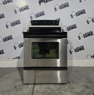 Whirlpool stove GERC4110S 30 inch Electric, Glass top, 5 Burners, keep warm option, Convection, Self Clean, 5.3 cu ft, Storage Drawer,  stainless steel color, Used