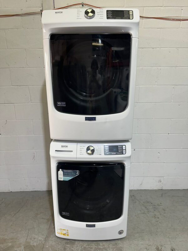 Used Maytag Washer Dryer MHW5630HW YMED6630HW 27" Refurbished