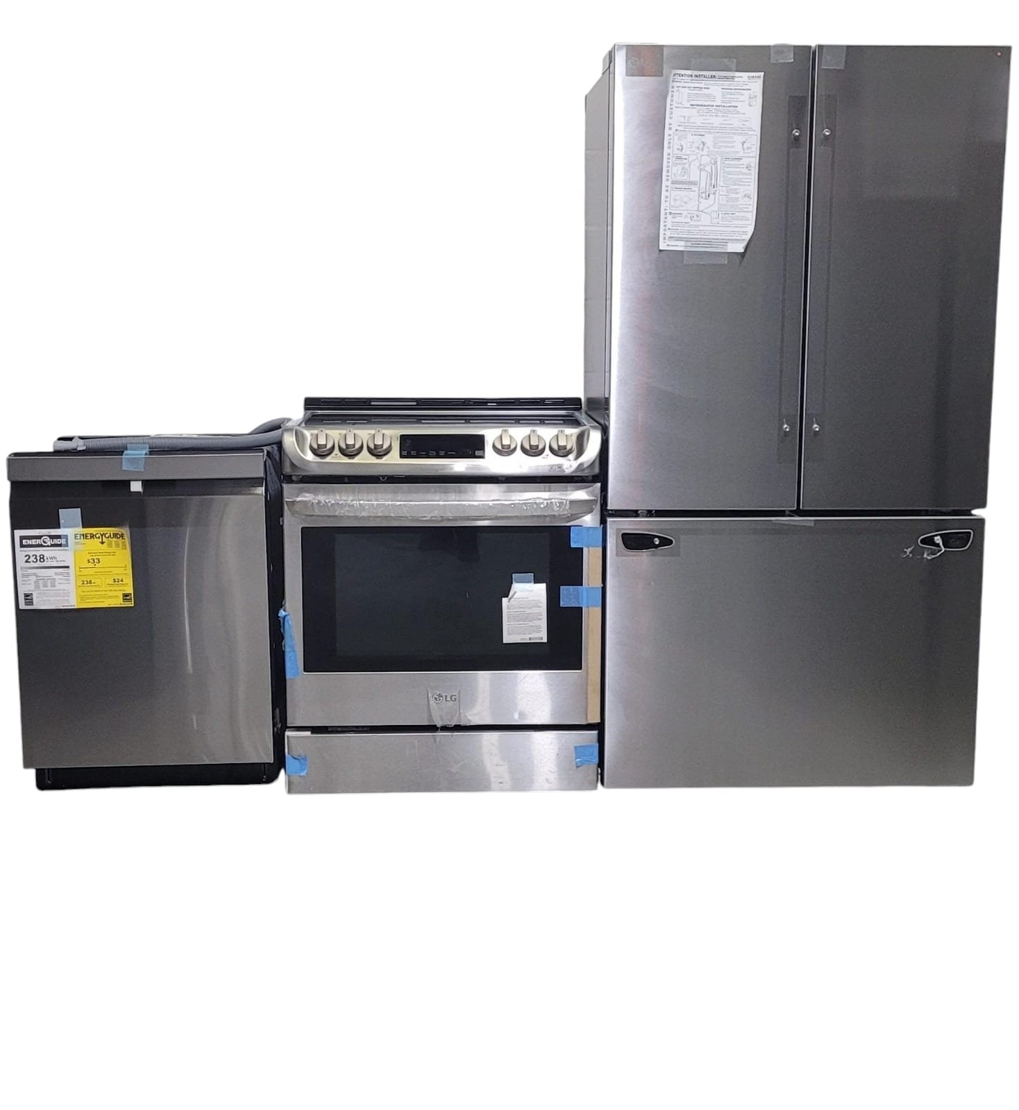 Open Box LG Package Fridge 36″ Induction Stove 30″ Dishwasher 24″ LRFLC2706S LSE4616ST LDPN454HT New