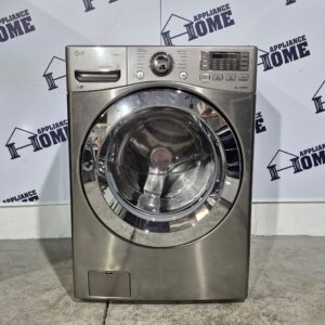 LG Washer WM3670HVA 27"  stackable, front load, 5.2 cu ft. 12 Cycles, 5 Temperature, Water Heater, Stainless steel color, Used Refurbished.
