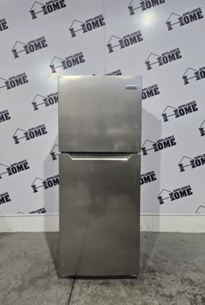 Frigidaire Fridge FFET1222UV 24 top freezer, 11.6 cu. ft.  condo Size,  frost free Refrigerator, compact size, Capacity, Stainless Steel color, Used, Refurbished.