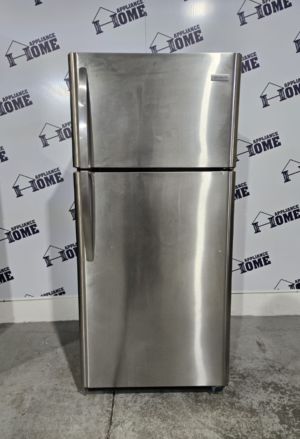 Frigidaire Refrigerator FRT8S6ESKG 30 Top Freezer, 18 cu. ft. ENERGY STAR, top mounted Fridge, Stainless Steel color, Used Refurbished