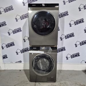 Samsung  washer dryer 24″ WW25B6900AX & DV25B6900EX stackable, front load, condo size, under counter, great for closet doesn’t include stacking kit, New