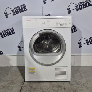 Bosch Dryer WTV76100CN 24"  Electric, front load, stackable, 3.9 cu. ft, 9 Dry Cycles, 3 Temperature, vented, Steel Drum, white Color Used Refurbished.