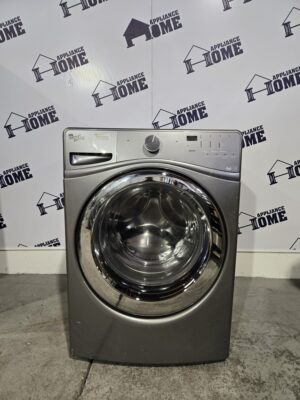Whirlpool Washer  WFW80HEBC 27 Stackable front load,  4.7 cu. ft.  9 Cycles, 4 Temperature, 1200 RPM Steam Clean, Water Heater, Grey color, Used refurbished.