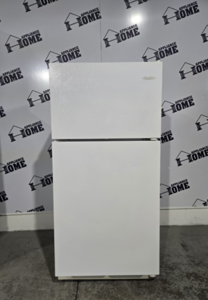 Frigidaire Fridge FRT15A2DW 28.5 inches Top Freezer, 16.3 cu. ft. short height, large storage bin, White color, Used Refurbished