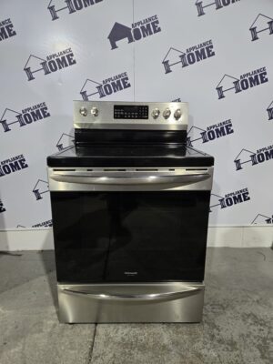 Frigidaire Stove Gallery CGEF3059TF 30 Electric, Glass top, 5 burners,  convection, Self Clean, 5.7 cu. ft.  Storage Drawer, Stainless Steel color, Used Refurbished