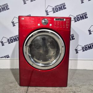 LG Dryer DLEX7177RM 27" Electric, front load stackable, 10 Cycles, 5 Temperature 7.3 cu. ft. cu. ft, Cherry Red color.