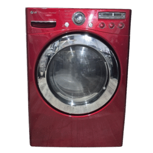 LG Dryer DLEX2650R 27 Electric, front load, stackable, 7.3 cu. ft. 9 Cycles, 5 Temperature,  Steel Drum, Red color, Used Refurbished