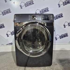 Samsung Dryer DV455EVGSGR 27" front load, stackable 7.5 cu ft large capacity Steam, 14 Cycles, 5 Temperature, Steel Drum, Navy Blue, Used Refurbished.