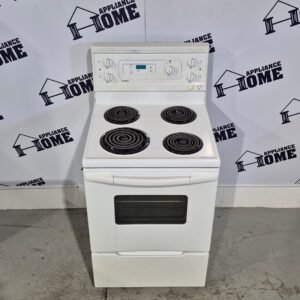 Sears Electric Stove C8805129 Freestanding 24" condo size, Coil Top, 4 burners, Oven 2.9 Cu. Ft.  Manual Clean,  white Used