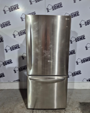 LG Fridge stainless LDC22370ST 30" Bottom freezer Refrigerator, 21.8 cu ft  ENERGY STAR Certified, 22 cu.ft cu. ft.,Multi-Air Flow, LoDecibel™ Stainless Steel color, Used Refurbished.