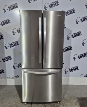 Whirlpool Fridge WRF560SFYM 30" French Door Refrigerator bottom freezer 19.6  cu. ft. frost free, Stainless steel color Used Refurbished