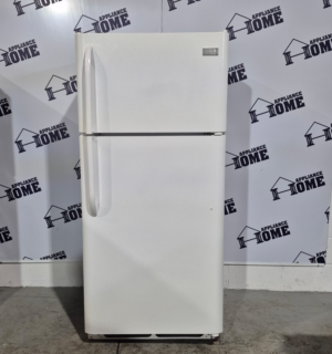 Frigidaire Refrigerator FFTR1814LW 30" Top Freezer,  frost free, 18.2  cu. ft, option to  install ice maker White color, Used Refurbished.