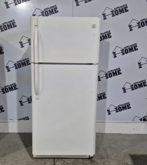 Kenmore Refrigerator white 30"  970.429325, Top freezer, 18 Cu ft. Energy Star, Glass Shelves, color, Used Refurbished.