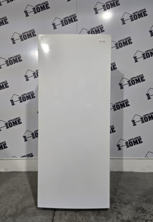 Frigidaire FFFU13F2VW Upright Freezer, 28 Automatic, 13 cu. ft. Reversible Door, Interior Light, White color Garage Ready, Used Refurbished. 