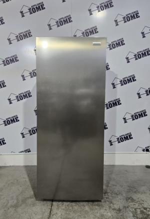 Frigidaire FFFU16F2VV Upright Freezer, 28 Frost free, 16 cu. ft. Automatic, Reversible Door, Interior Light, Stainless Steel color Garage Ready, Used Refurbished 