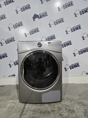 Whirlpool Ventless Dryer YWED9290FC 27 Electric, condensing Dryer, front load, stackable, 7.4 cu. ft. Steam Clean, 10 cycles, 4 Temperature, Heat Pump, Grey color, Used Refurbished.