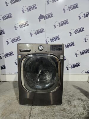 LG Washer WM4500HBA 27 Front Load stackable, Large capacity 5.8 cu ft 14 Cycles, Steam Clean, ENERGY STAR 1,300 RPM Wifi Smart, Black Stainless Steel color, Used