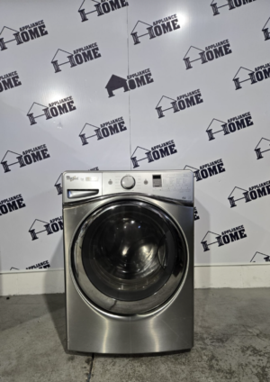 Whirlpool Washer WFW95HEDU 27 Front Load, Stackable,  5.2 cu. ft. 12 Cycles, 4 Temperature, Steam Clean, 1400 RPM, Water Heater, Stingless Steel color, Used Refurbished.