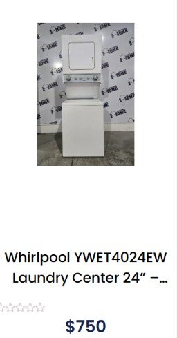Used washer dryer sets in Mississauga starting at $750 with 1-year warranty for rental properties